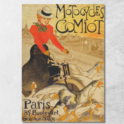 Moto Comiot Théophile Alexandre Steinlen tas38 quadro stampato su tela