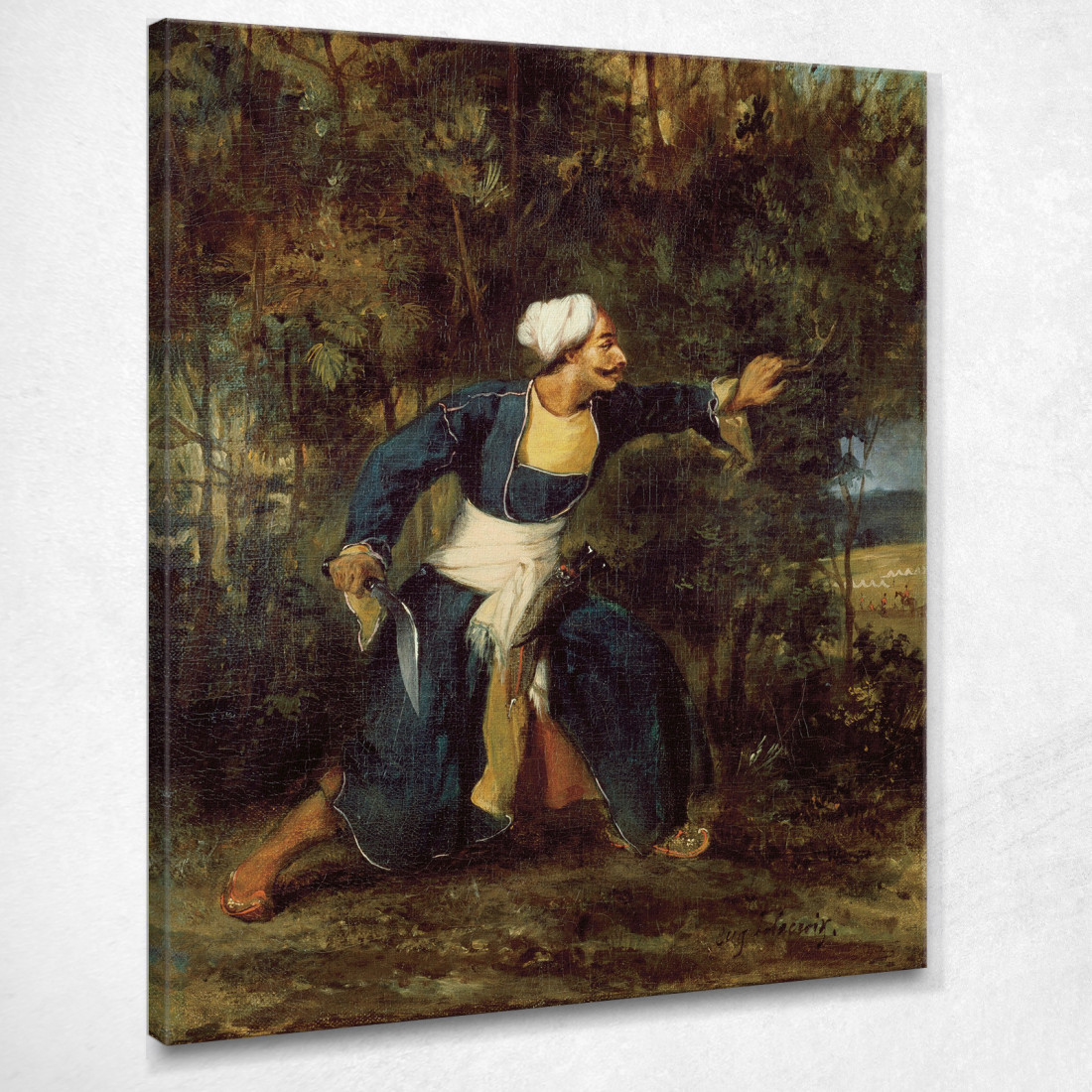 Indiano Armato Con Pugnale Gurkha Eugène Delacroix edx58 quadro stampato su tela