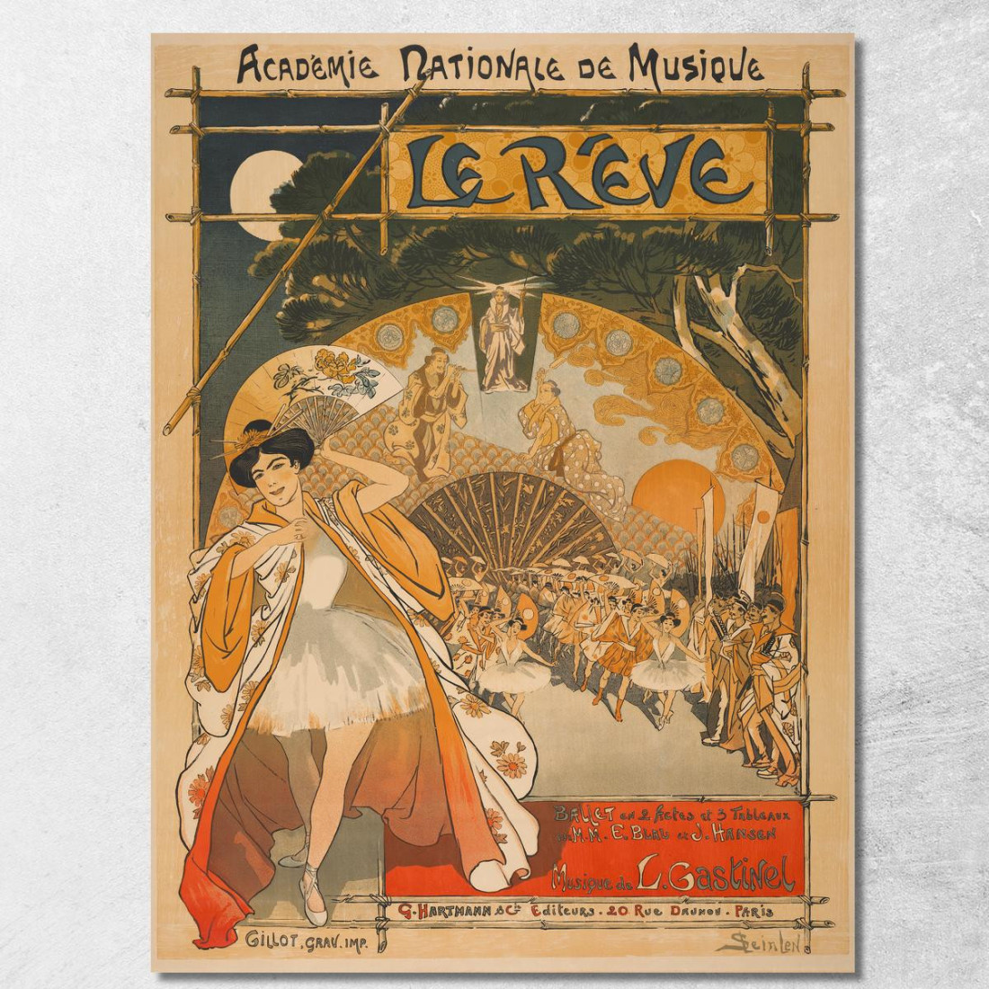 Il Sogno Théophile Alexandre Steinlen tas51 quadro stampato su tela