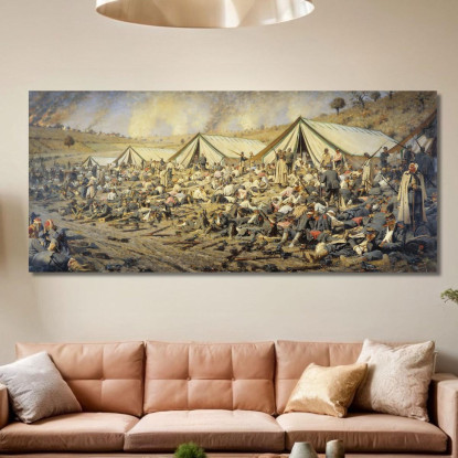 Dopo L'Attacco. Plevna Vasily Vereshchagin vvr6 quadro stampato su tela