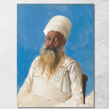 Sacerdote Parsi Adoratore Del Fuoco. Bombay Vasily Vereshchagin vvr39 quadro stampato su tela