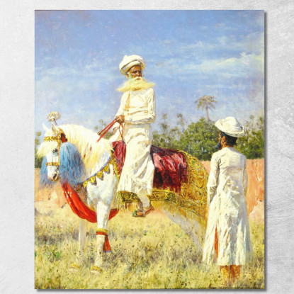 Cavaliere A Jaipur Vasily Vereshchagin vvr46 quadro stampato su tela