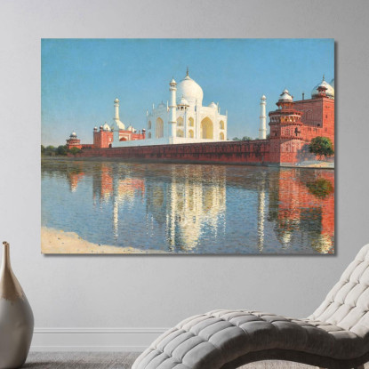 Mausoleo Del Taj Mahal Agra Vasily Vereshchagin vvr55 quadro stampato su tela