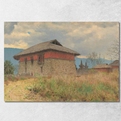 Il Tempio Principale Del Monastero Di Tassiding. Sikkim Vasily Vereshchagin vvr62 quadro stampato su tela