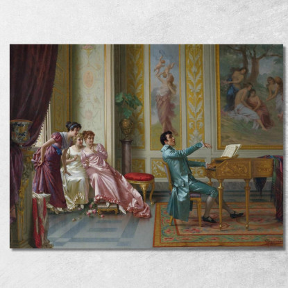 La Romanza Preferita Vittorio Reggianini vrg13 quadro stampato su tela