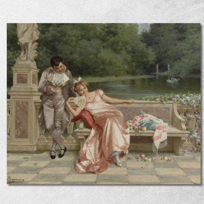 Il Flirt Vittorio Reggianini vrg18 quadro stampato su tela