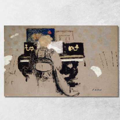 Al Pianoforte Édouard Vuillard evu8 quadro stampato su tela