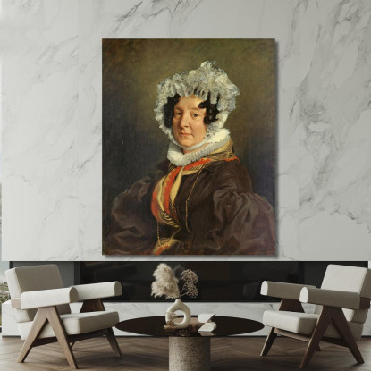 Madame Henri François Riesener Félicité Longrois Eugène Delacroix edx75 quadro stampato su tela