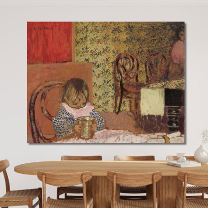 Bambino Con La Tazza Édouard Vuillard evu25 quadro stampato su tela