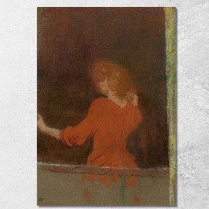 Donna In Rosso Édouard Vuillard evu27 quadro stampato su tela