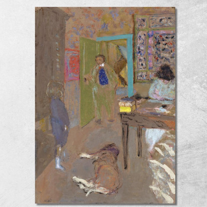 Interno A Saint-Jacut Édouard Vuillard evu35 quadro stampato su tela