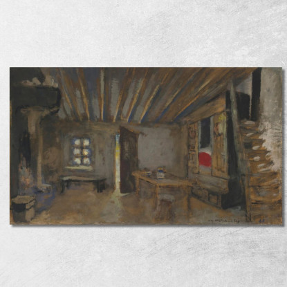 Modello Di Arredamento Per Interni Della Locanda Per Il Lebbroso Édouard Vuillard evu38 quadro stampato su tela