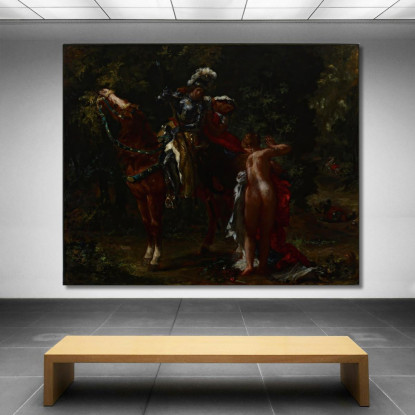 Marphise Eugène Delacroix edx77 quadro stampato su tela