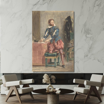 Mathurin Régnier Eugène Delacroix edx78 quadro stampato su tela