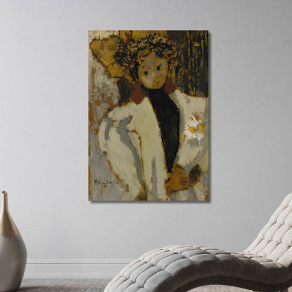 La Donna Con Le Margherite Édouard Vuillard evu50 quadro stampato su tela