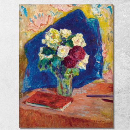 Il Bouquet E Il Libro Édouard Vuillard evu65 quadro stampato su tela