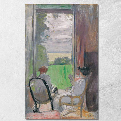 Lucy Hessel E Jeanne Strauss A Sparks Édouard Vuillard evu88 quadro stampato su tela