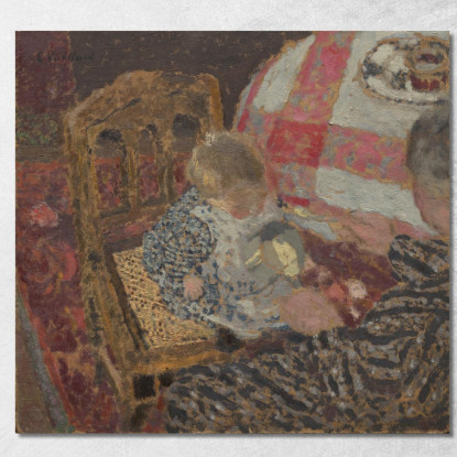 Pranzo Annette E Sua Nonna Édouard Vuillard evu91 quadro stampato su tela