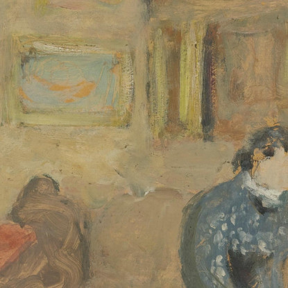 Madame Hessel Nel Suo Piccolo Soggiorno Édouard Vuillard evu101 quadro stampato su tela