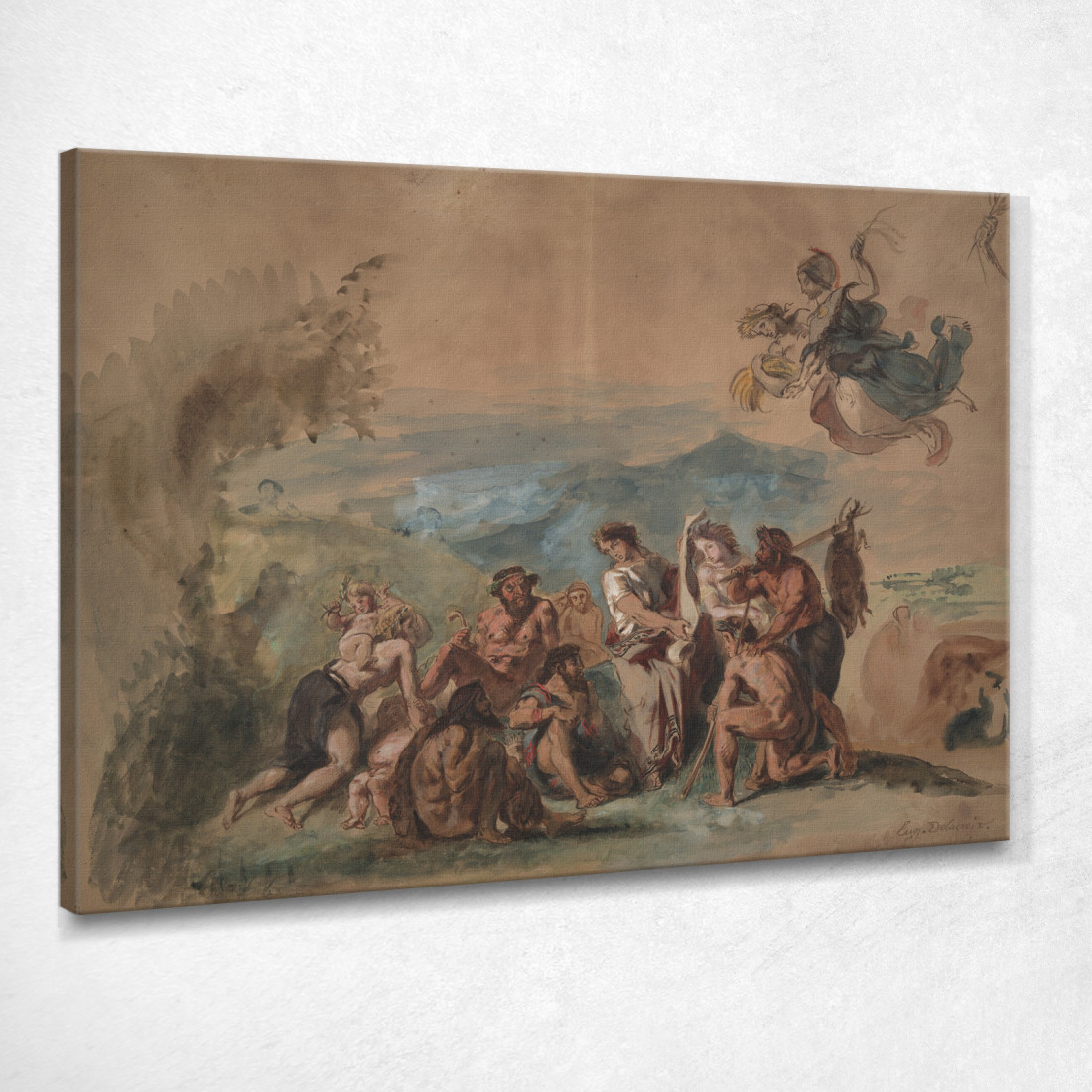 Orfeo Porta La Civiltà Agli Antenati Barbari Dei Greci Eugène Delacroix edx86 quadro stampato su tela