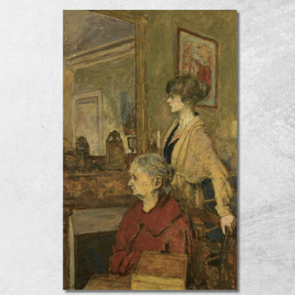 Madame Vuillard E Annette Rue De Calais Édouard Vuillard evu110 quadro stampato su tela