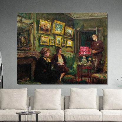 Mme Gillou Chez Elle L'Abbinamento Perfetto Édouard Vuillard evu122 quadro stampato su tela