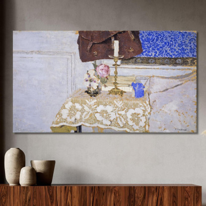 Natura Morta Con Candelabro [Il Candelabro] Édouard Vuillard evu124 quadro stampato su tela