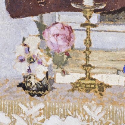 Natura Morta Con Candelabro [Il Candelabro] Édouard Vuillard evu124 quadro stampato su tela