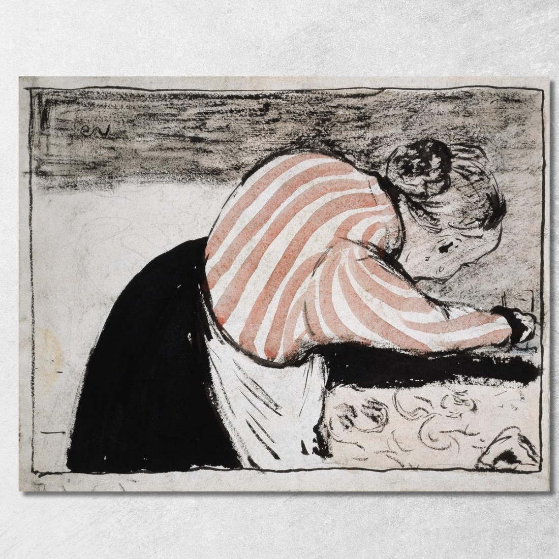 Vecchia Donna Che Apparecchia La Tavola Édouard Vuillard evu127 quadro stampato su tela