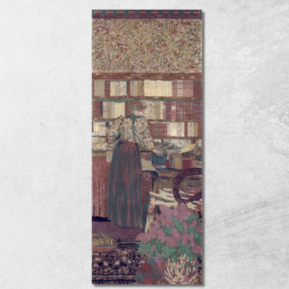 Personaggi In Un Interno. La Scelta Dei Libri Édouard Vuillard evu132 quadro stampato su tela