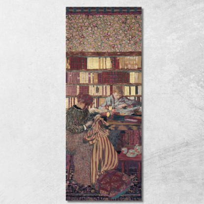 Personaggi In Un Interno. Lavoro Édouard Vuillard evu133 quadro stampato su tela