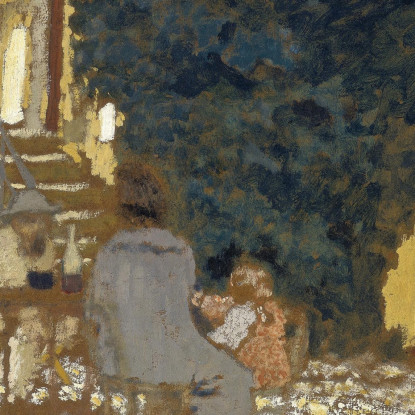 Pasto In Un Giardino Édouard Vuillard evu145 quadro stampato su tela