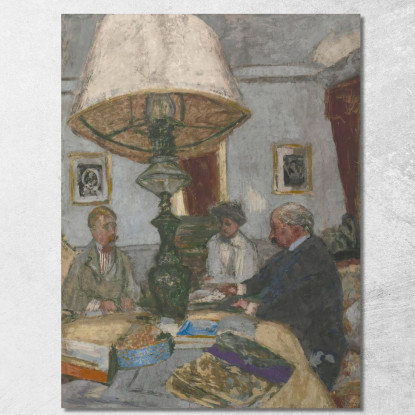 Sotto La Grande Lampada A Saint-Jacut Édouard Vuillard evu149 quadro stampato su tela