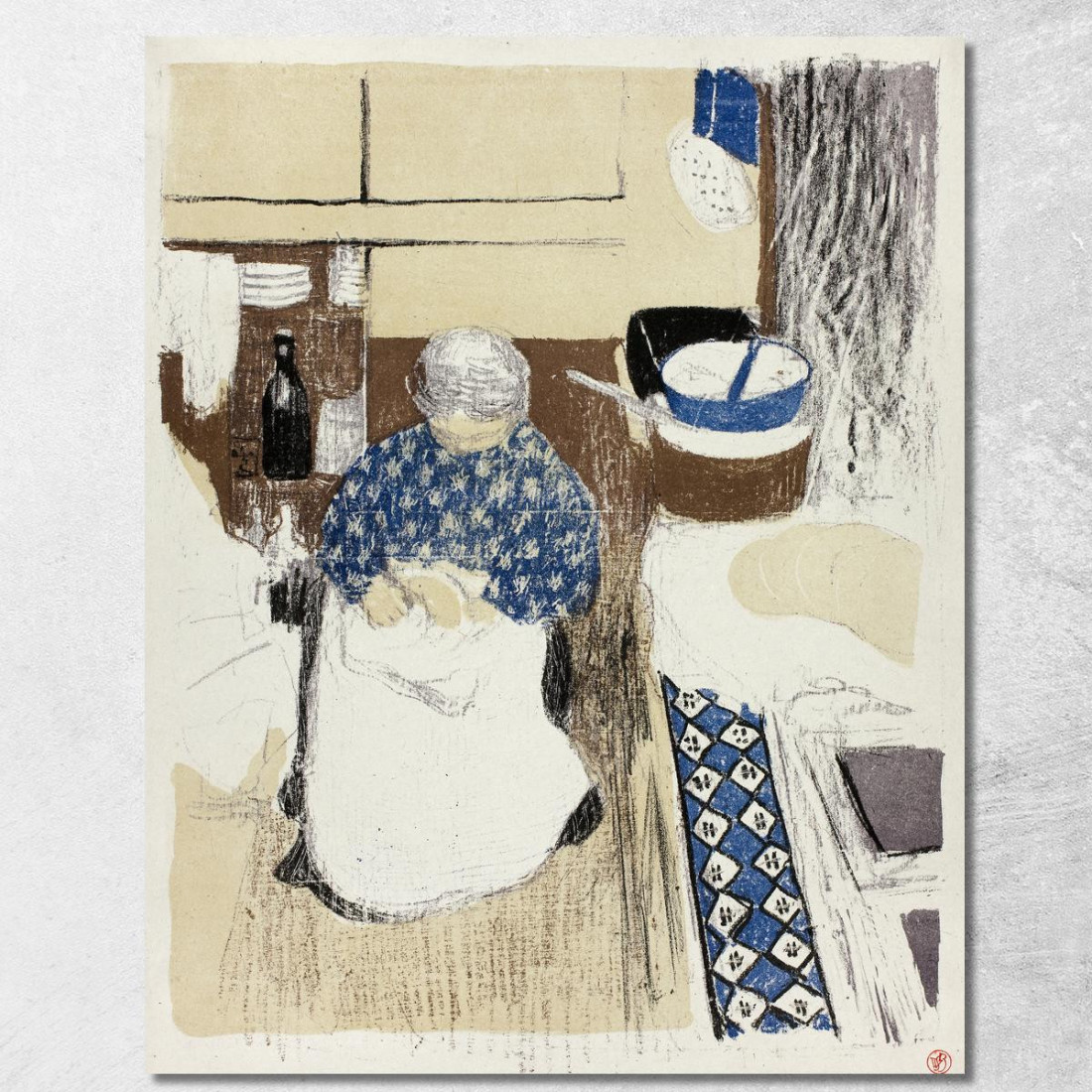 Il Piatto Da Cucina Undici Da Paesaggi E Interni Édouard Vuillard evu159 quadro stampato su tela