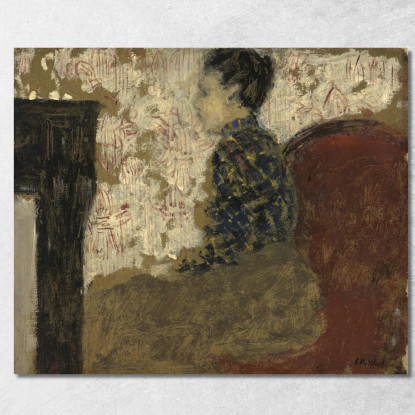 Donna Seduta Accanto Al Fuoco Édouard Vuillard evu179 quadro stampato su tela