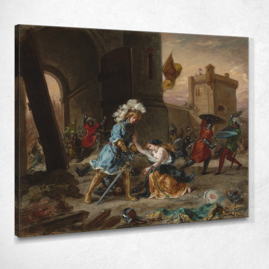 Scena Dal Romanzo Di Amadis De Gaule Eugène Delacroix edx104 quadro stampato su tela