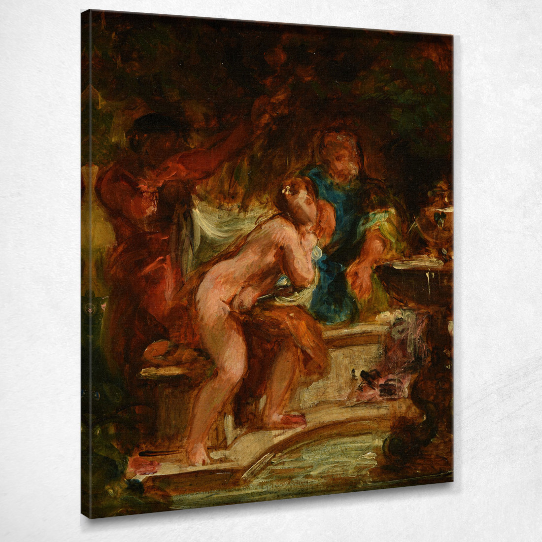 Suzanne E I Vecchi Eugène Delacroix edx122 quadro stampato su tela