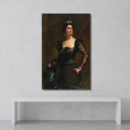 Kate Deering È Una Donna Di Ridgely. Alice Pike Barney apb48 quadro stampato su tela