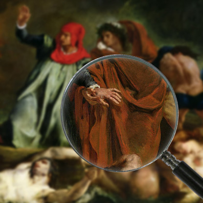 La Barca Di Dante Eugène Delacroix edx126 quadro stampato su tela