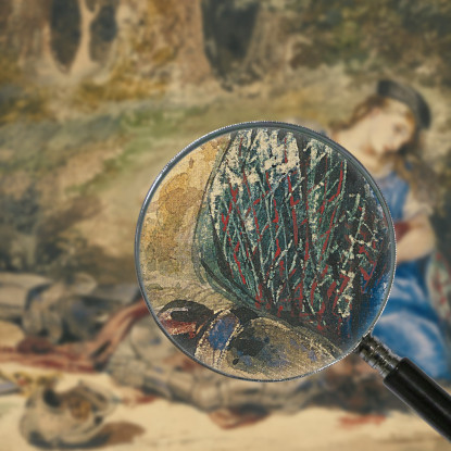 La Morte Di Lara Eugène Delacroix edx128 quadro stampato su tela