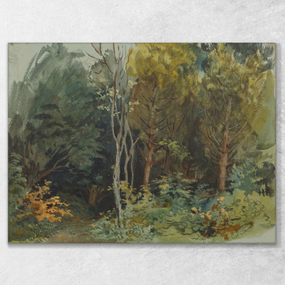 Il Bordo Di Un Bosco A Nohant Eugène Delacroix edx129 quadro stampato su tela