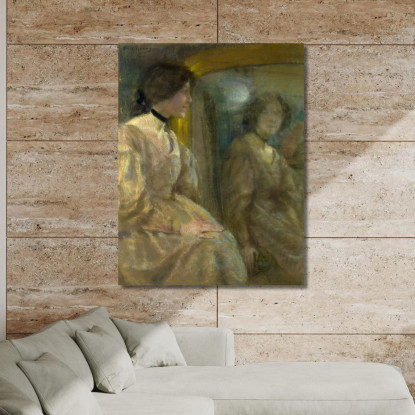 Riflessione Dello Specchio Alice Pike Barney apb75 quadro stampato su tela