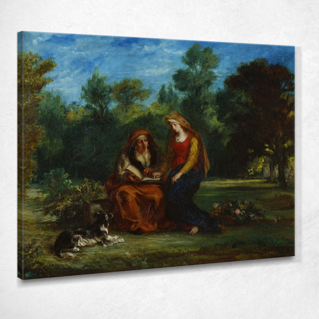 L'Educazione Della Vergine Eugène Delacroix edx131 quadro stampato su tela