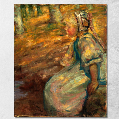 Contadina Alice Pike Barney apb94 quadro stampato su tela