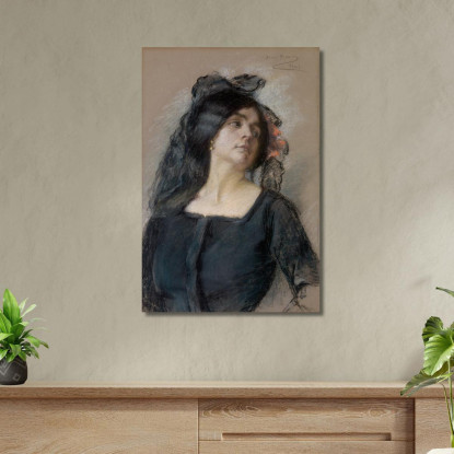 Donna Spagnola Alice Pike Barney apb101 quadro stampato su tela
