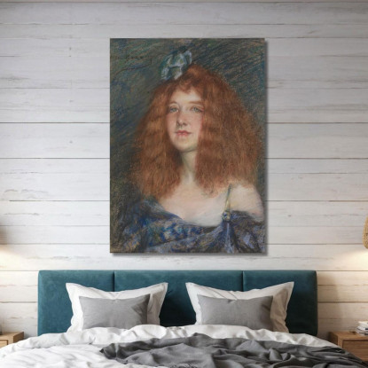 Donna Con I Capelli Rossi Alice Pike Barney apb127 quadro stampato su tela