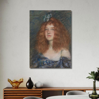 Donna Con I Capelli Rossi Alice Pike Barney apb127 quadro stampato su tela