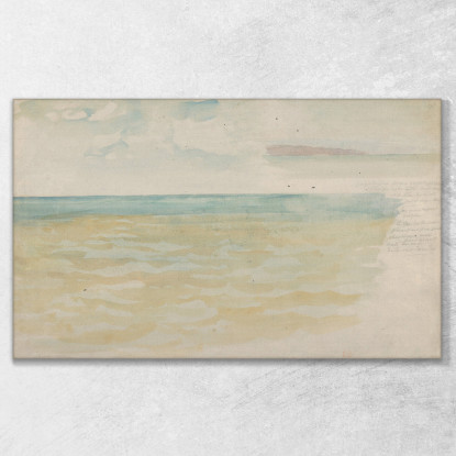 Il Mare A Dieppe Eugène Delacroix edx140 quadro stampato su tela