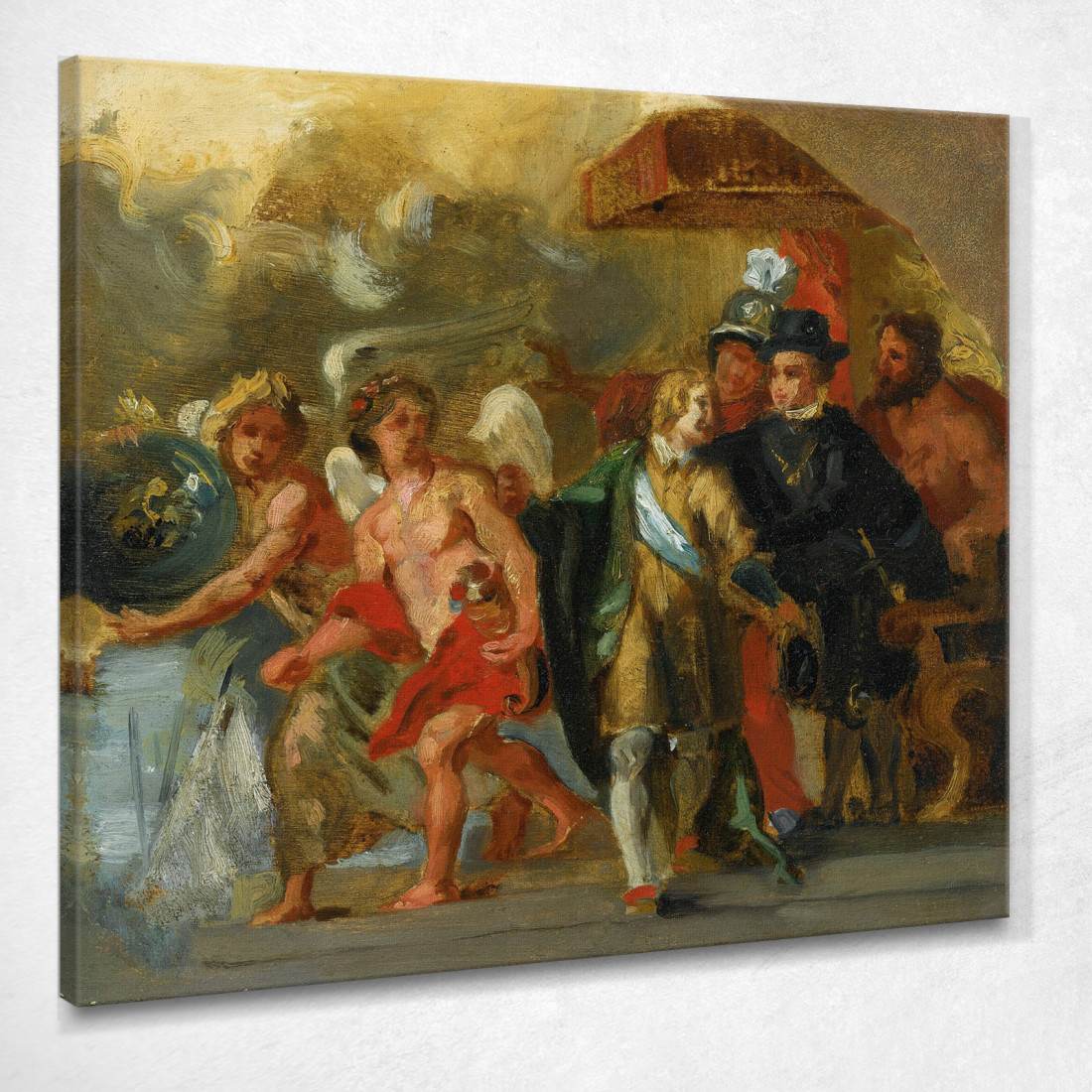 La Scena Dell'Arciduchessa Isabella Secondo Rubens Eugène Delacroix edx143 quadro stampato su tela