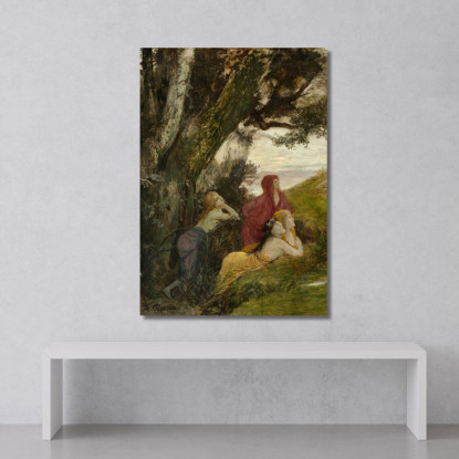 Driade Arnold Böcklin abk10 quadro stampato su tela